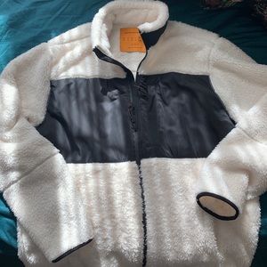 Fluffy white sweater